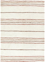 Sierra Terracotta Stripe Washable Wool Rug