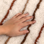 Sierra Terracotta Stripe Washable Wool Rug