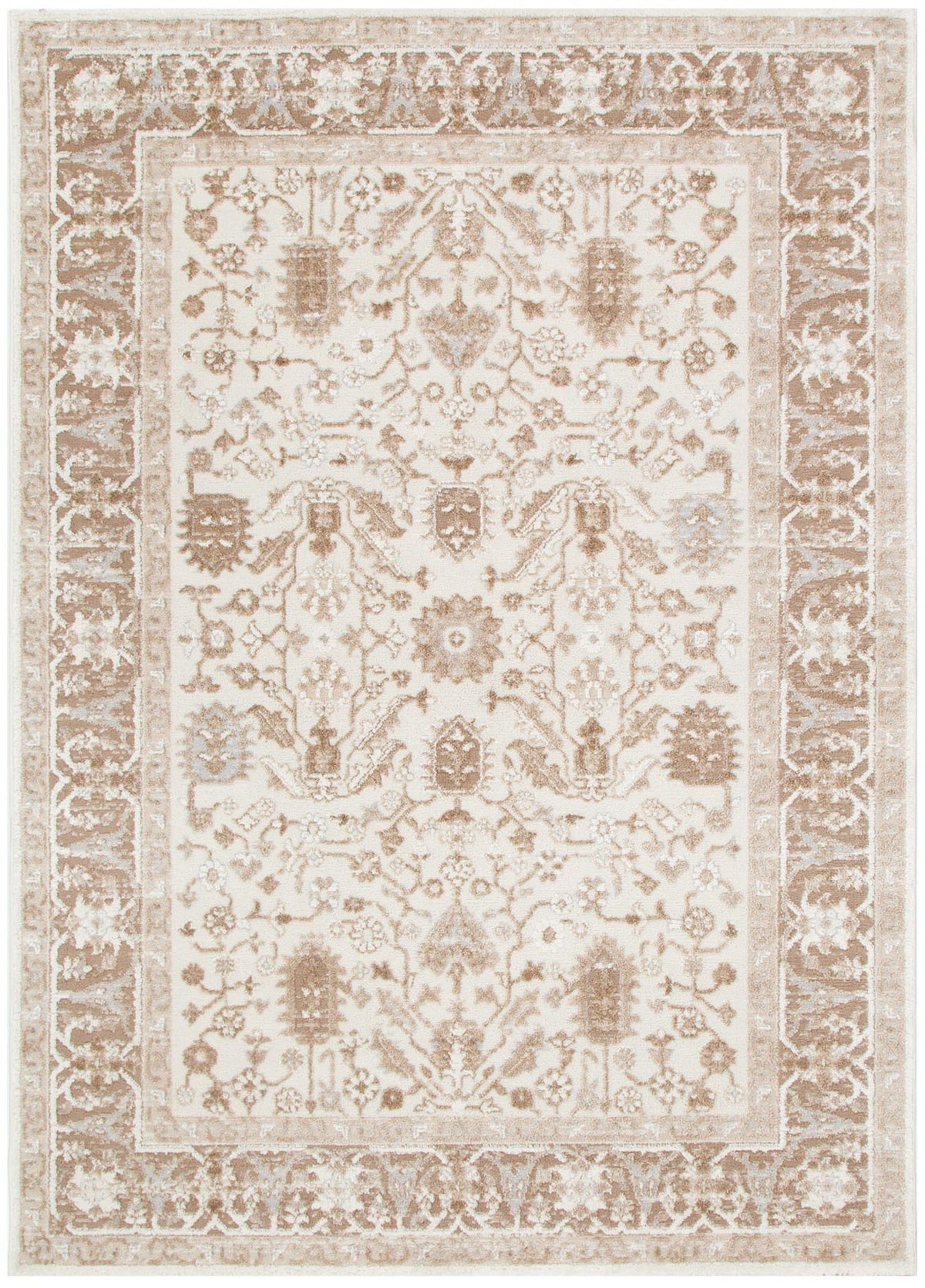 Nova Oriental Border Beige Rug