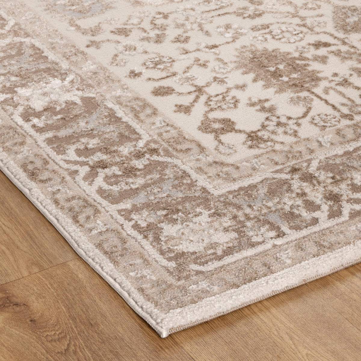 Nova Oriental Border Beige Rug