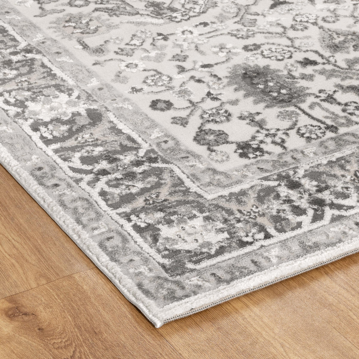 Nova Oriental Border Grey Rug