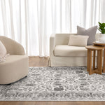 Nova Oriental Border Grey Rug