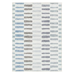 Sunday Modern Stripes Blue Machine Washable Rug