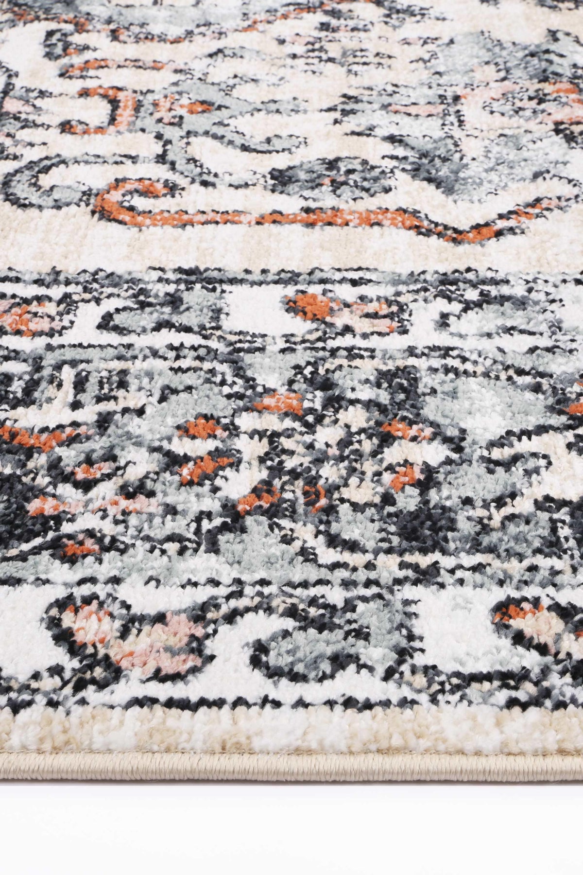Abbot Traditional Beige Black Rug - The Rugs