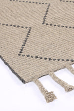 Cora Diamond Tassel Ash Wool Rug - The Rugs