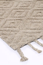 Cora Plush Diamond Ash Wool Rug - The Rugs