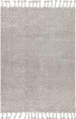 Cora Plush Diamond Grey Wool Rug - The Rugs