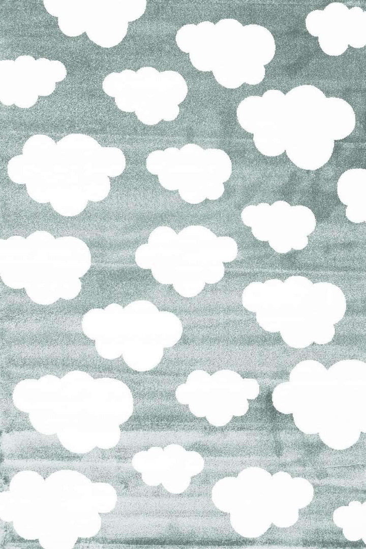Paddington Aqua White Cloud Kids Rug, [cheapest rugs online], [au rugs], [rugs australia]