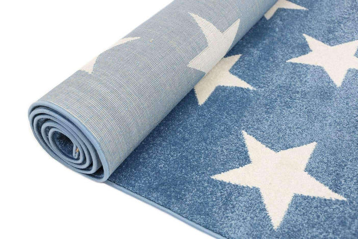 Paddington Blue and White Stars Kids Rug, [cheapest rugs online], [au rugs], [rugs australia]