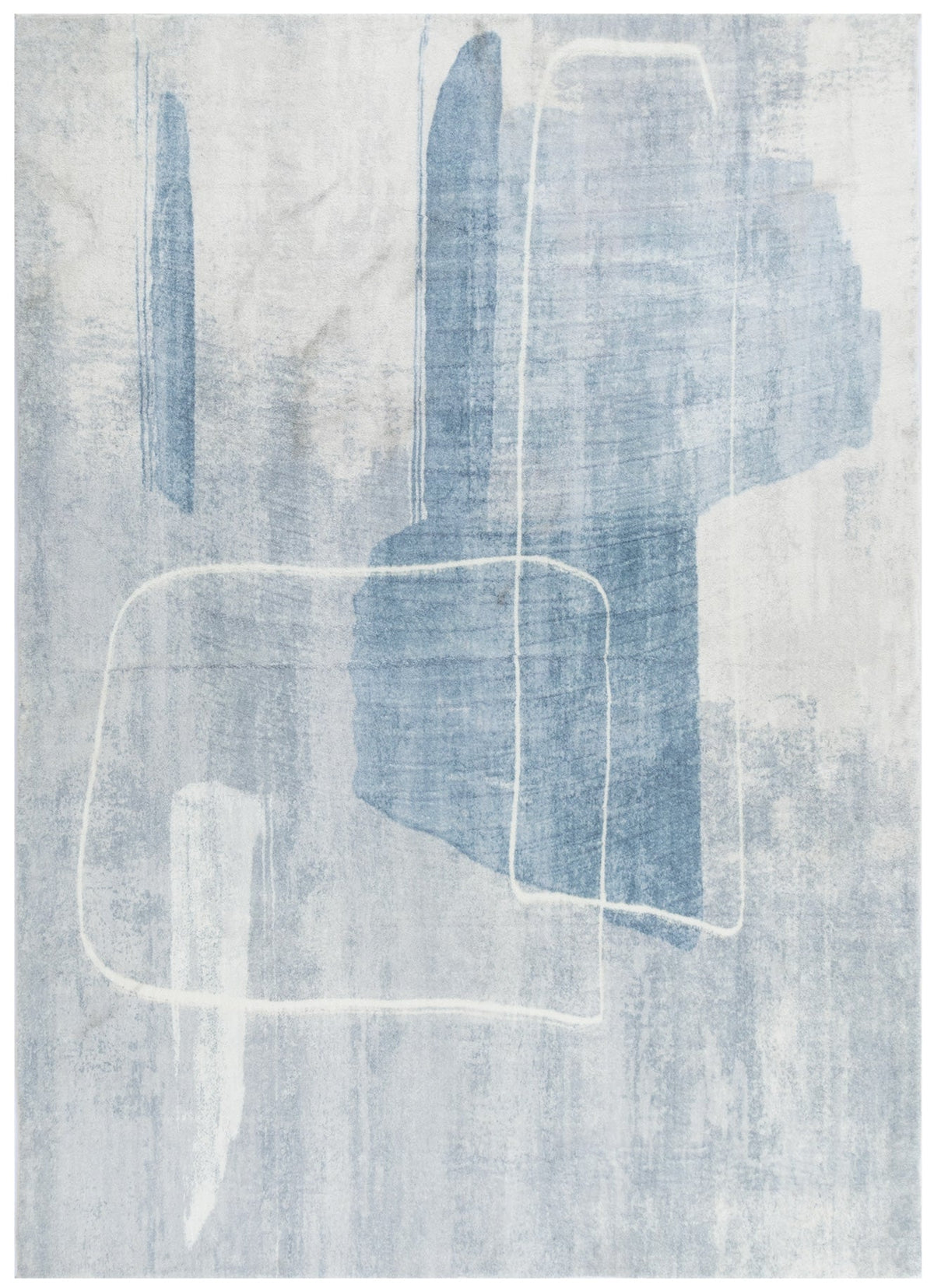 Velvet Luxe Abstract Blue Washable Rug, [cheapest rugs online], [au rugs], [rugs australia]