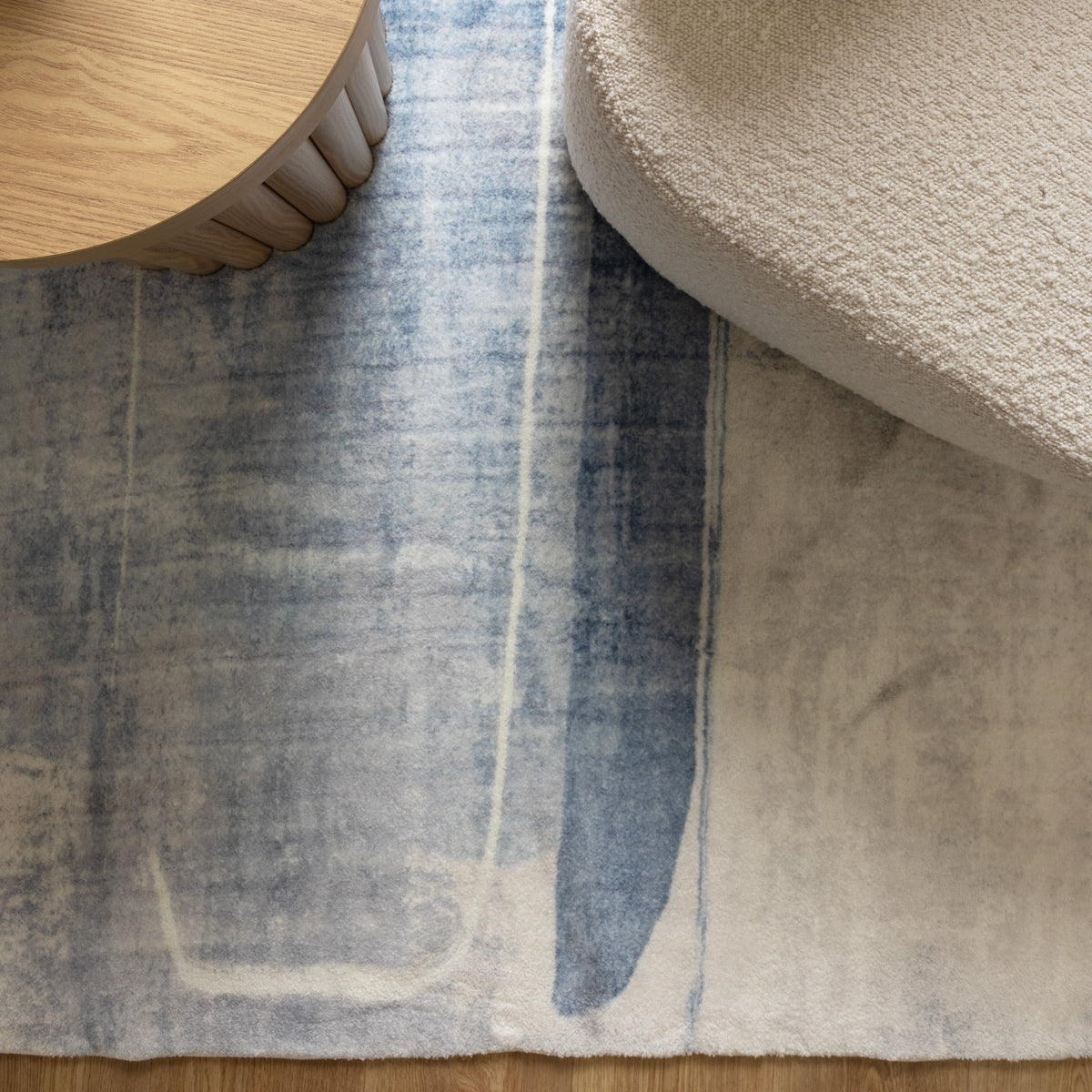 Velvet Luxe Abstract Blue Washable Rug, [cheapest rugs online], [au rugs], [rugs australia]