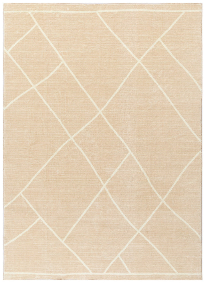 Velvet Luxe Diamonds Beige Washable Rug, [cheapest rugs online], [au rugs], [rugs australia]