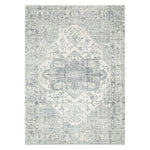 Velvet Luxe Distressed Medallion Cream Blue Washable Rug, [cheapest rugs online], [au rugs], [rugs australia]