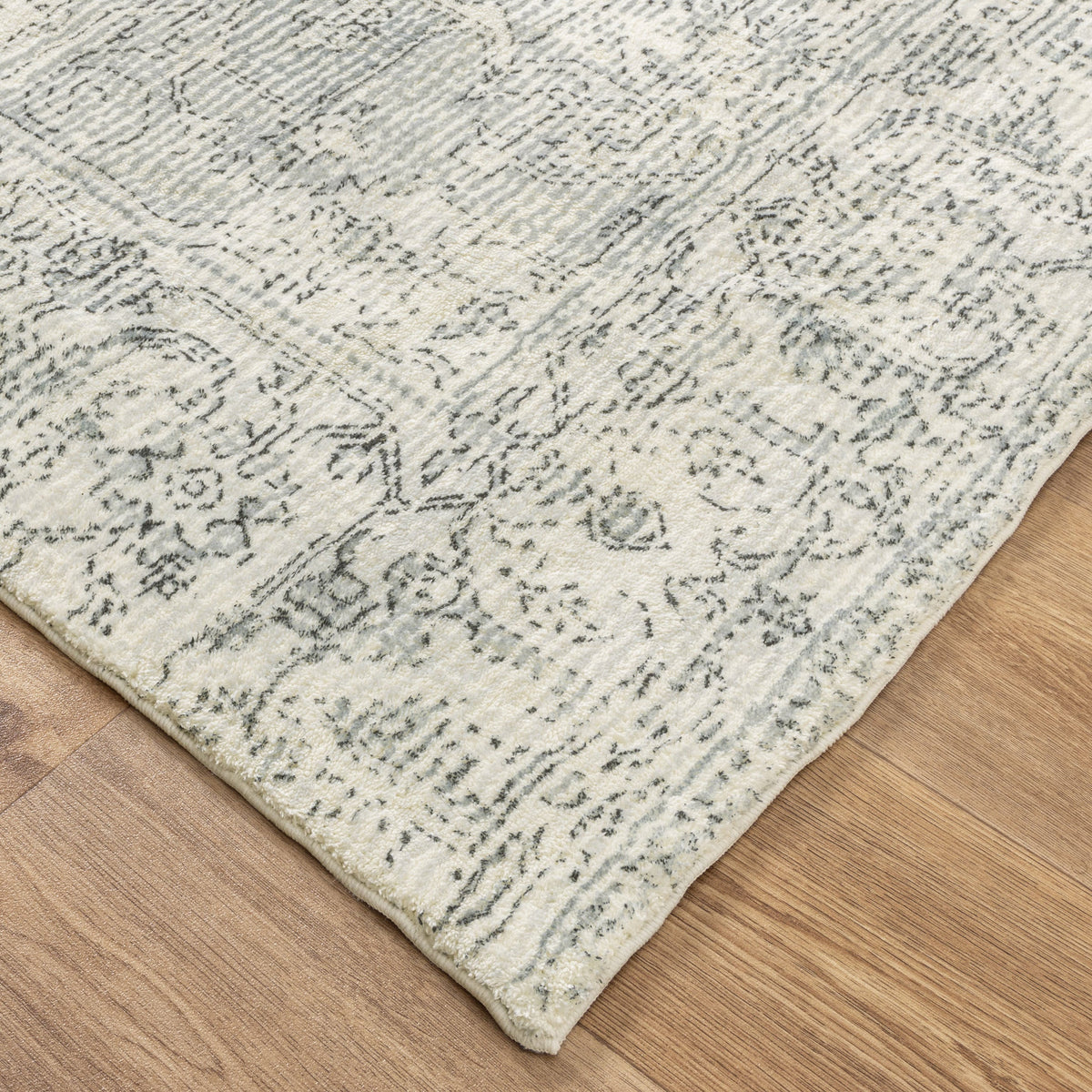 Velvet Luxe Distressed Medallion Cream Blue Washable Rug, [cheapest rugs online], [au rugs], [rugs australia]