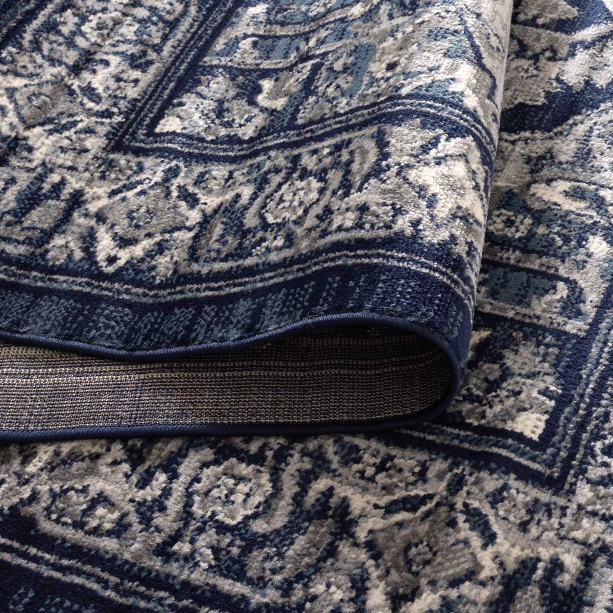 Eden Navy Transistional Traditional Rug