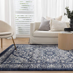 Eden Navy Transistional Traditional Rug