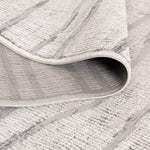 Nova Abstract Silver Lines Rug