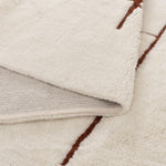 Sierra Abstract Terracotta Lines Washable Wool Rug