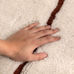 Sierra Abstract Terracotta Lines Washable Wool Rug