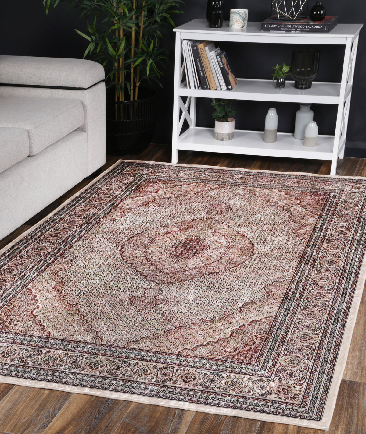 Halo Medallion Red Non-Slip Rug, [cheapest rugs online], [au rugs], [rugs australia]