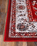 Halo Traditional Floral Border Red Non-Slip Rug, [cheapest rugs online], [au rugs], [rugs australia]