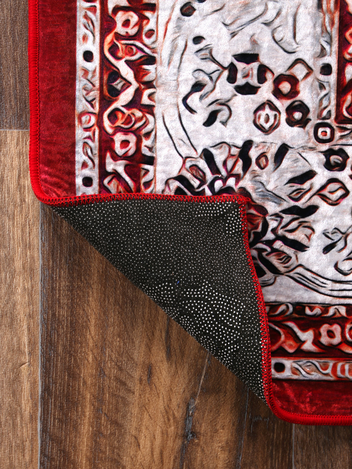 Halo Traditional Floral Border Red Non-Slip Rug, [cheapest rugs online], [au rugs], [rugs australia]