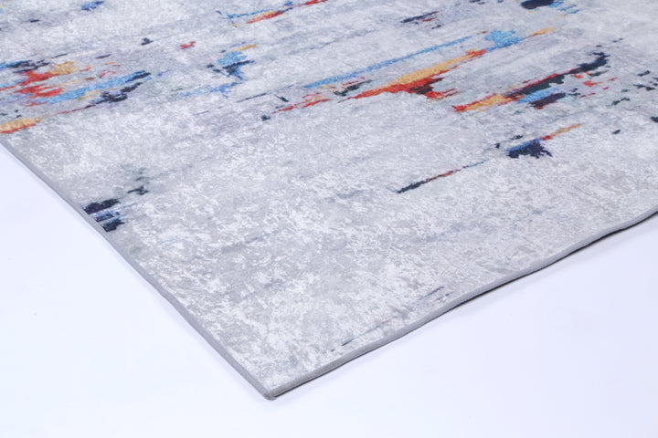 Halo Painting Grey Multi Non-Slip Rug, [cheapest rugs online], [au rugs], [rugs australia]