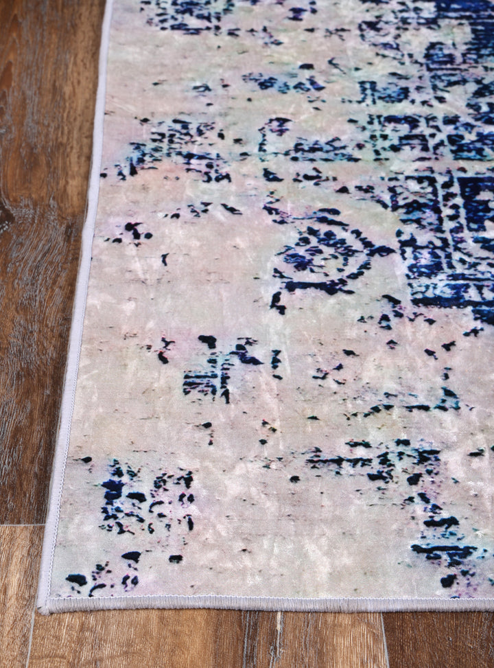 Halo Distressed Navy White Traditional Non-Slip Rug, [cheapest rugs online], [au rugs], [rugs australia]