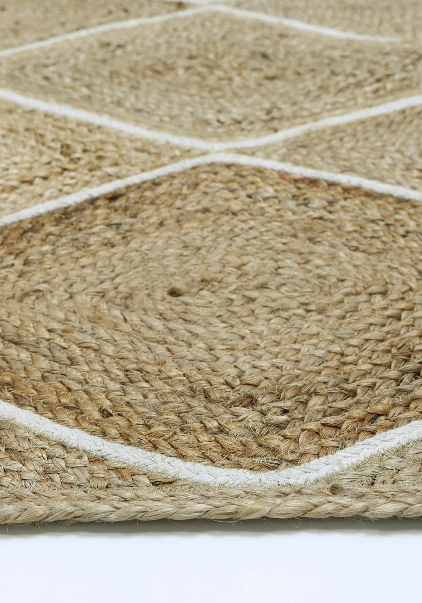 Cameron Diamond Natural Jute Rug