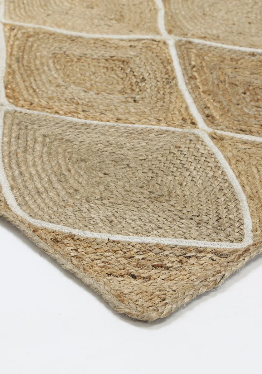 Cameron Diamond Natural Jute Rug