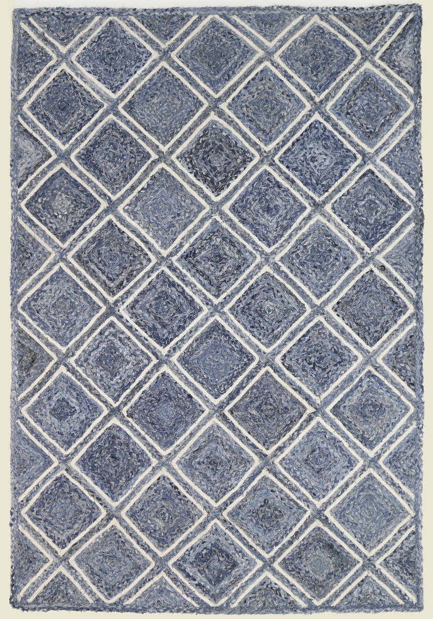 Cameron Natural Diamond Denim Rug