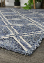 Cameron Natural Diamond Denim Rug