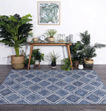 Cameron Natural Diamond Denim Rug