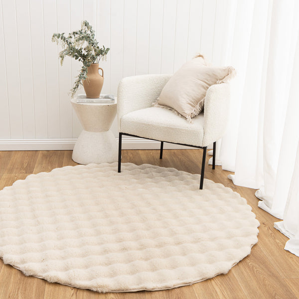 Cloud Drift Washable Round Beige Rug, [cheapest rugs online], [au rugs], [rugs australia]