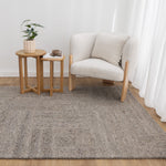 Rowan Brown Grey Modern Wool Rug