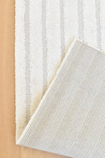 Arcadia Ribbed Arch Geometric Textured White Rug