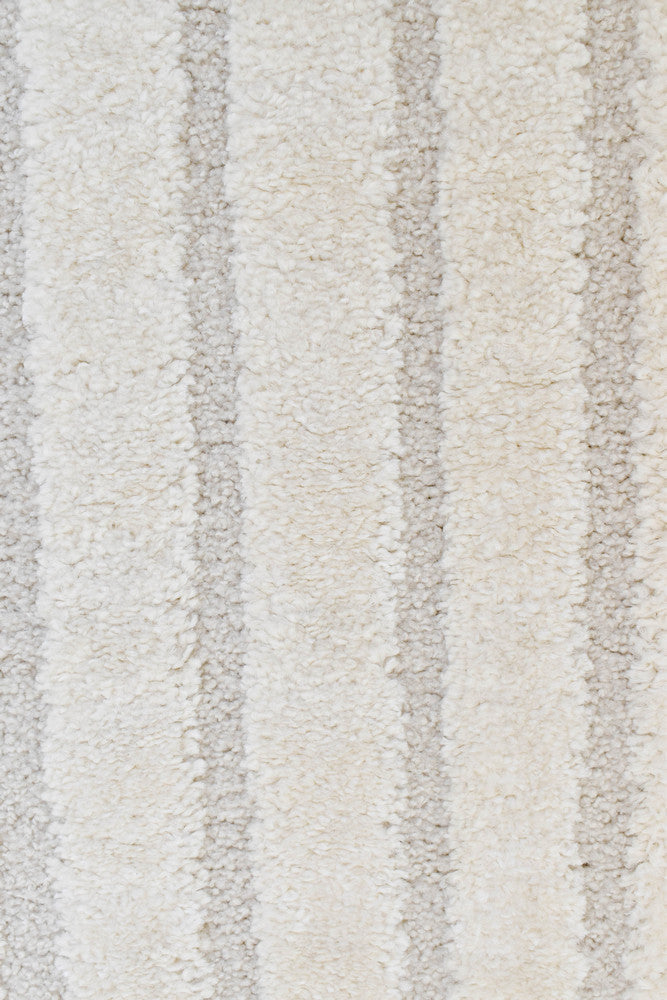 Arcadia Ribbed Arch Geometric Textured White Rug