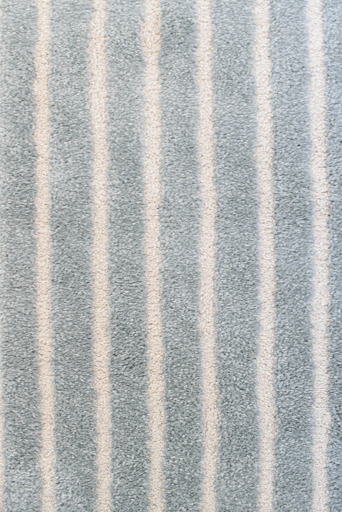 Arcadia Ribbed Arch Geometric Textured Blue Rug
