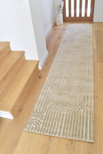 Arcadia Ribbed Arch Geometric Textured Cocoa Rug
