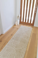 Arcadia Ribbed Arch Geometric Textured Cocoa Rug