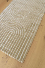 Arcadia Ribbed Arch Geometric Textured Cocoa Rug