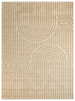 Arcadia Ribbed Arch Geometric Textured Cocoa Rug