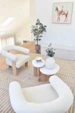 Arcadia Ribbed Arch Geometric Textured Cocoa Rug