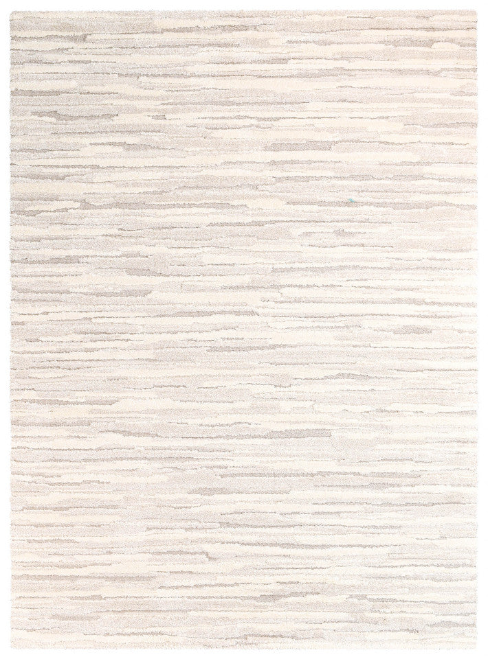 Arcadia Abstract Striated Linear Textured Cream Rug