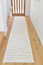 Arcadia Abstract Striated Linear Textured Latte Rug