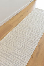 Arcadia Abstract Striated Linear Textured Latte Rug