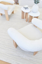 Arcadia Abstract Striated Linear Textured Latte Rug