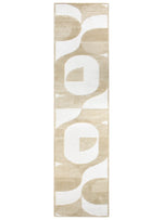 Arcadia Mid-Century Geometric Arch Textured Chestnut Rug