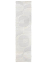 Arcadia Mid-Century Geometric Arch Textured Pearl Rug