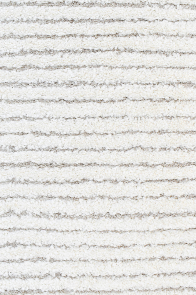 Arcadia Mid-Century Geometric Arch Textured Pearl Rug
